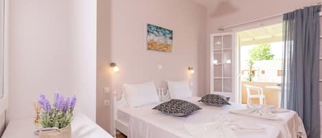 1 bedroom, iron/ironing board, bed sheets