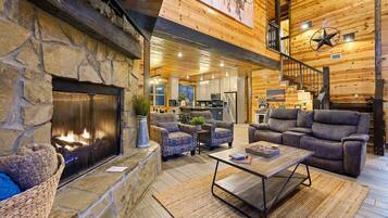 Älytelevisio, takka, videopelejä, kirjoja