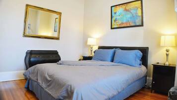 2 bedrooms, iron/ironing board, WiFi, bed sheets
