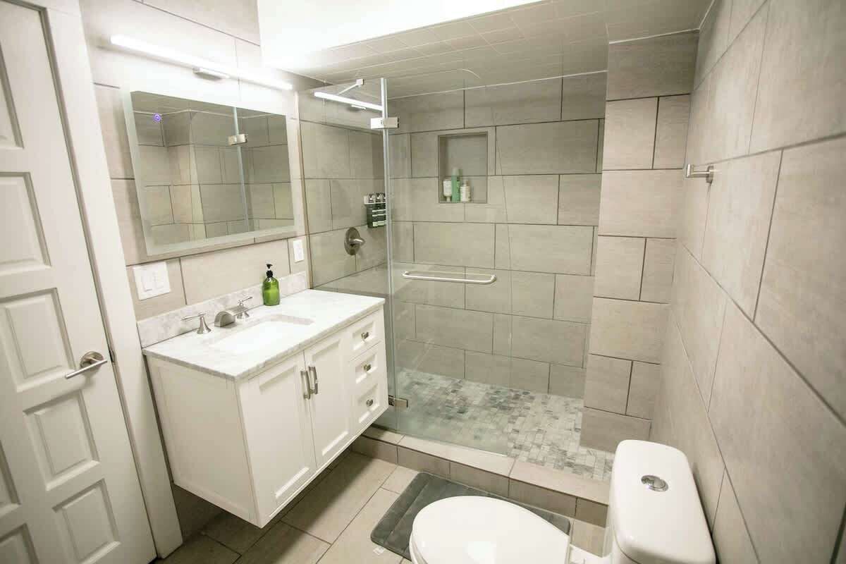 Shower, hair dryer