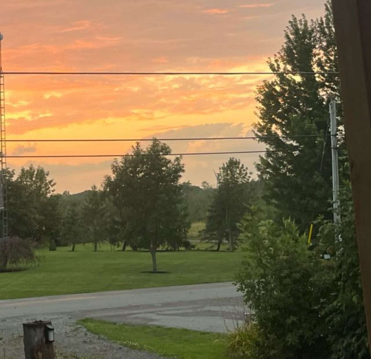View the amazing sunset from the front porch