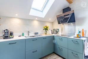 Fridge, microwave, oven, stovetop - L'ecrin - Saint Paul SUR Yenne (SAINT PAUL SUR YENNE)