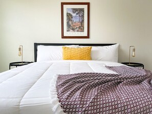 1 makuuhuone, työpöytä, ilmainen Wi-Fi, vuodevaatteet