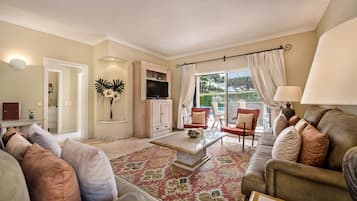 TV, DVD player, stereo