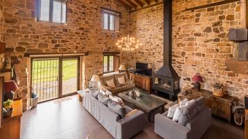 TV, fireplace, DVD player