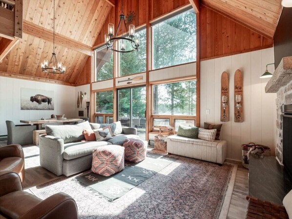 TV, foosball - Waterfront Loon Cottage | Private Boat Dock | Hot Tub (Island Park)