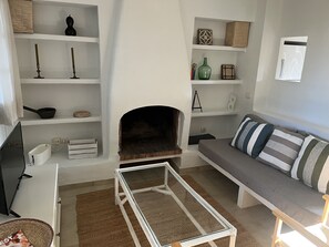 TV og peis