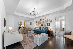 TV, fireplace, video games, books