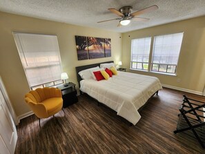 2 bedrooms, iron/ironing board, WiFi, bed sheets