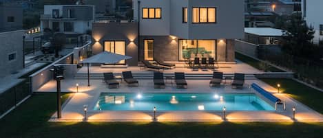 A heated pool