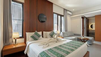 Kamar Deluks, 1 Tempat Tidur Double | 1 kamar tidur, brankas, meja kerja, dan ruang kerja ramah laptop