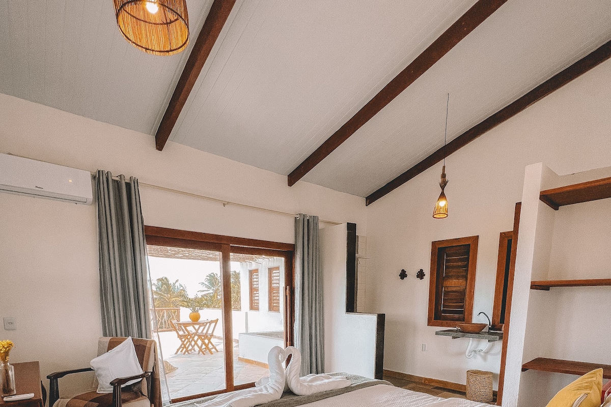 Luxury Suite, 1 Queen Bed, Terrace | 1 bedroom, minibar, desk, iron/ironing board
