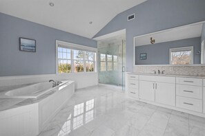 Hair dryer, towels, toilet paper