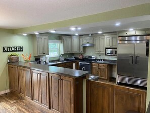 Oven, stovetop, dishwasher, espresso maker