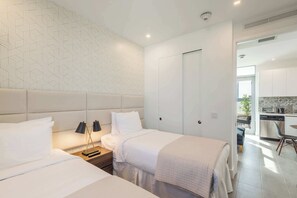 2 bedrooms, iron/ironing board, travel crib, WiFi