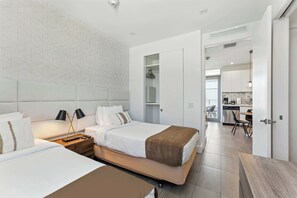 2 bedrooms, iron/ironing board, travel crib, WiFi