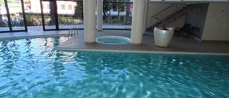 Indoor pool, a heated pool