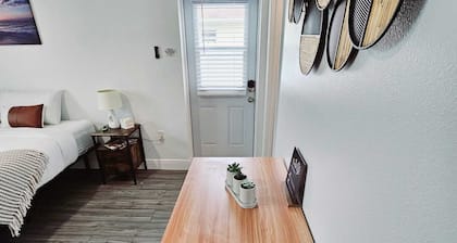 Private apt, king bed, full kitchen, huge shower.
