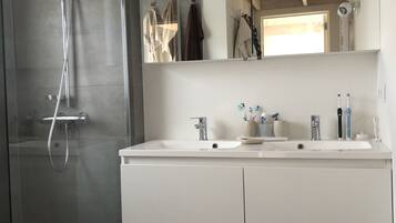 Shower, hair dryer
