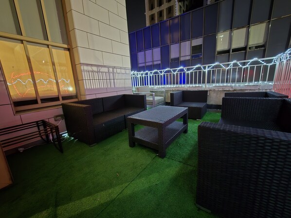 Elite Apartment, 1 Bedroom, Accessible, City View | Terrace/patio