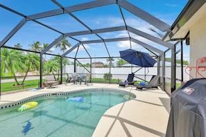 A heated pool