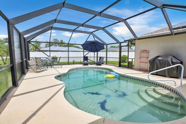 A heated pool