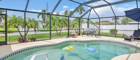 A heated pool