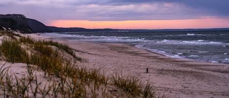 Nära stranden och fiske