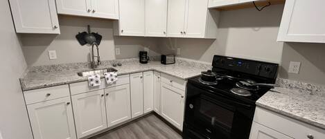 Microwave, oven, stovetop, dishwasher