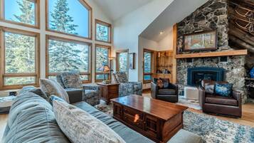 Tv, eldstad och tv-spel