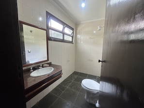 Shower, soap, toilet paper