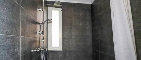 Shower, hair dryer