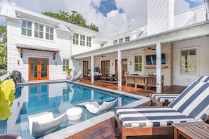 A heated pool