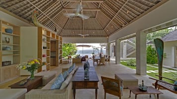 Luxury Villa, 4 Bedrooms, Private Pool, Sea View | Living area | 42-inch LCD TV with satellite channels