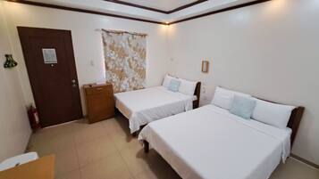 Desk, bed sheets