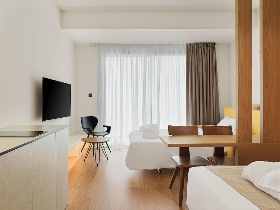 Family Studio Suite | Egyptian cotton sheets, premium bedding, memory foam beds, in-room safe