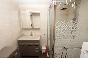 Shower, hair dryer