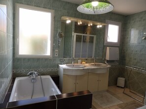 Shower, hair dryer