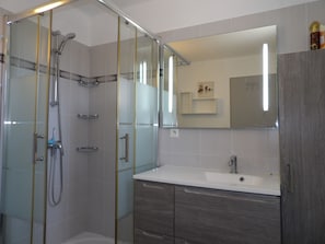 Shower, hair dryer