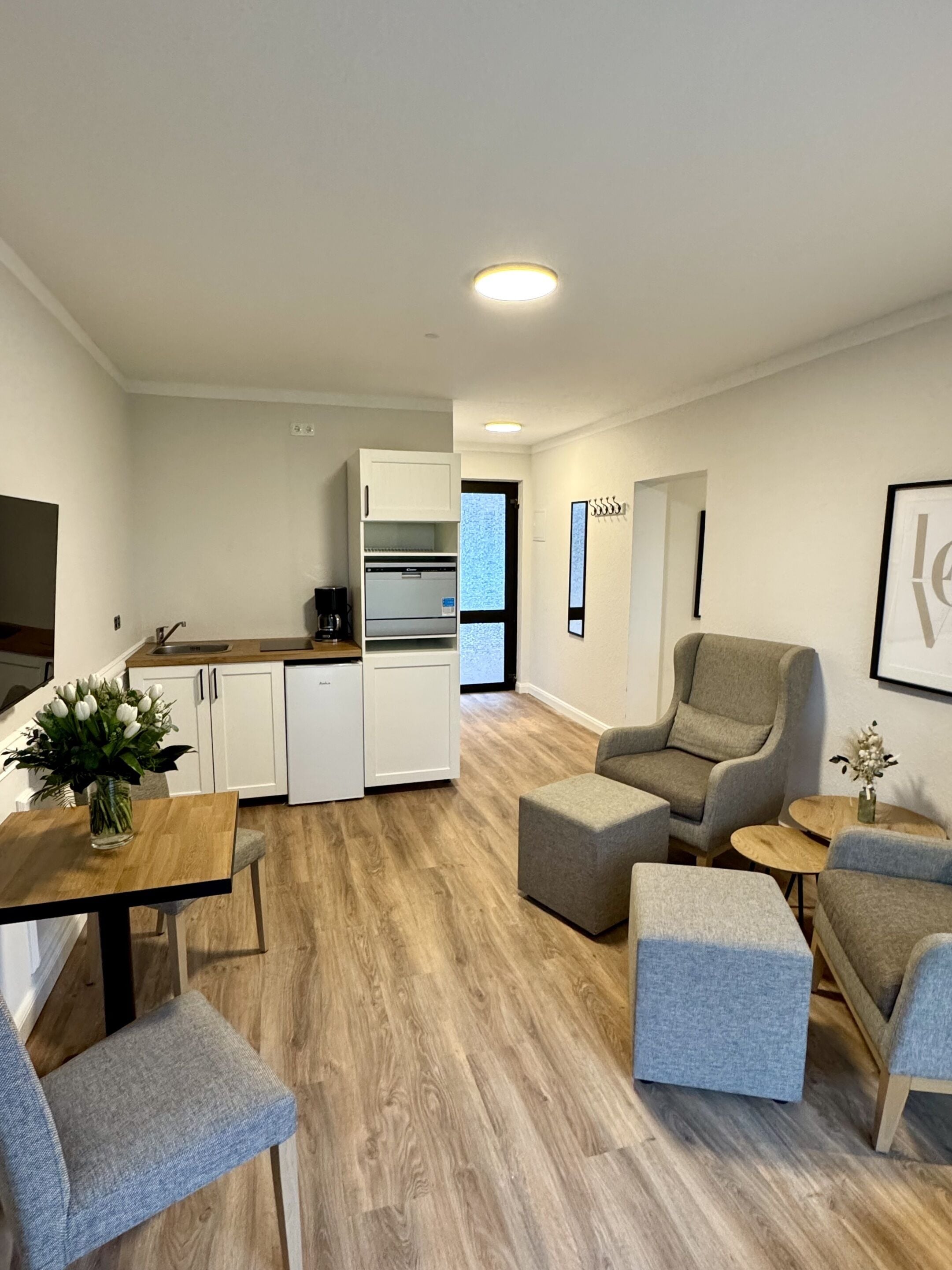 Comfort-Apartment, mit Bad, Gartenblick | Lounge