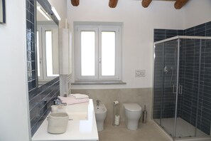 Shower, hair dryer, bidet, towels - Apartment with outdoor pool and whirlpool, sauna, Wi-fi,a/c and free parking (Piemonte)