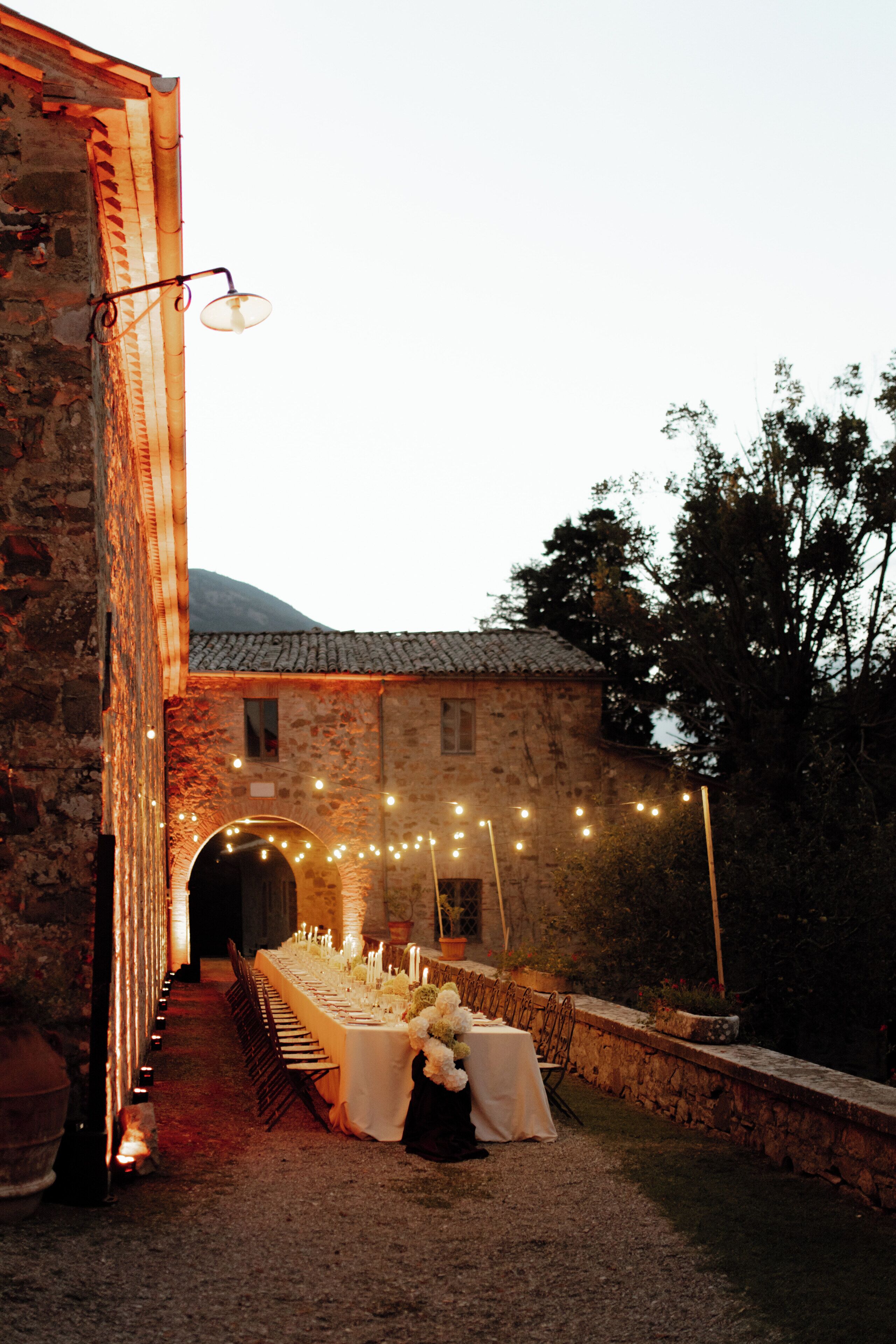 Outdoor wedding area