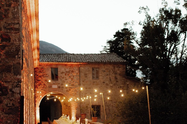 Outdoor wedding area