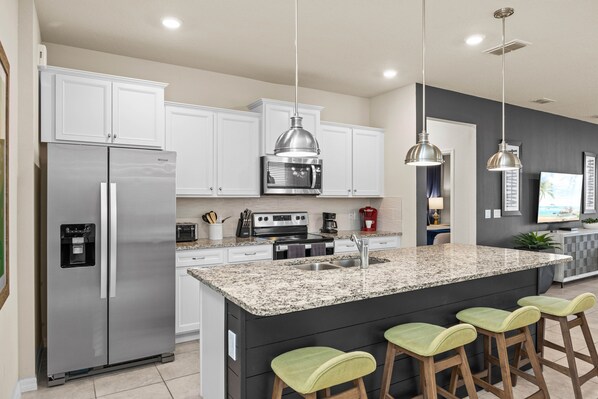 Fridge, microwave, oven, stovetop - LED Mega Arcade! Luxury Custom Themed Home With Amazing Features! Must See! (Davenport)