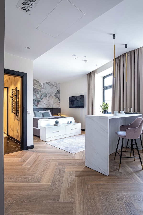 Familien-Studiosuite | Individuell dekoriert, individuell eingerichtet, schallisolierte Zimmer