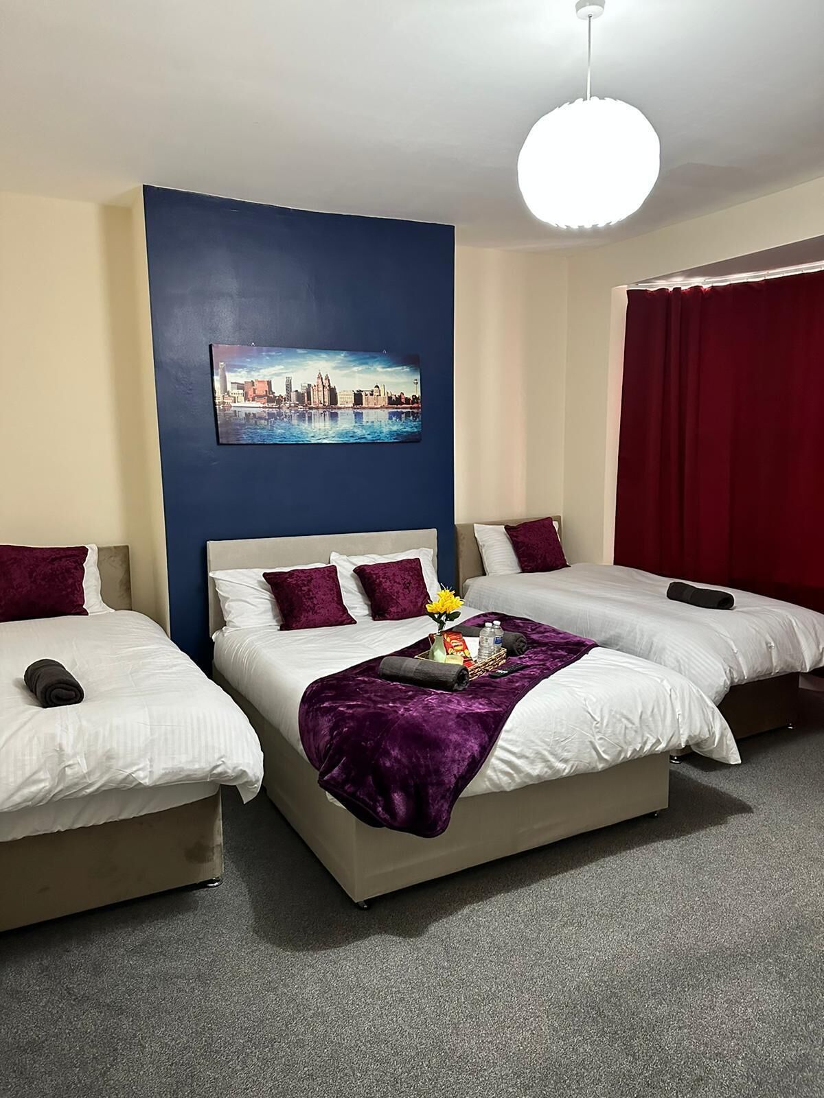 Standard Quadruple Room, Multiple Beds, Non Smoking, Ensuite | Iron/ironing board, free WiFi, bed sheets