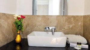Basic Double Room, City View | Bathroom - Evergreen Stay, Mahipalpur (New Delhi)