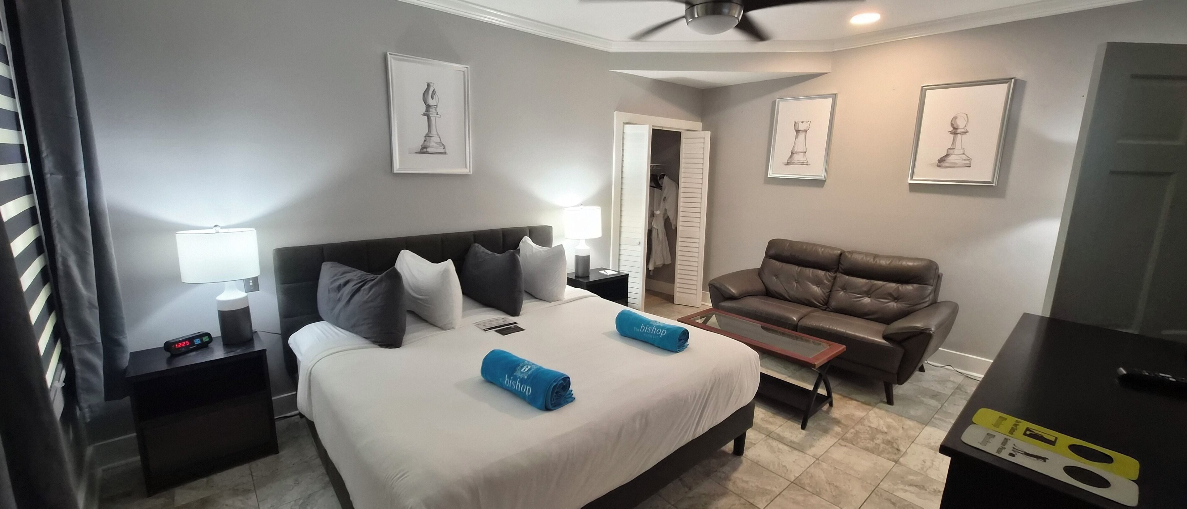 Egyptian cotton sheets, premium bedding, pillow-top beds, in-room safe