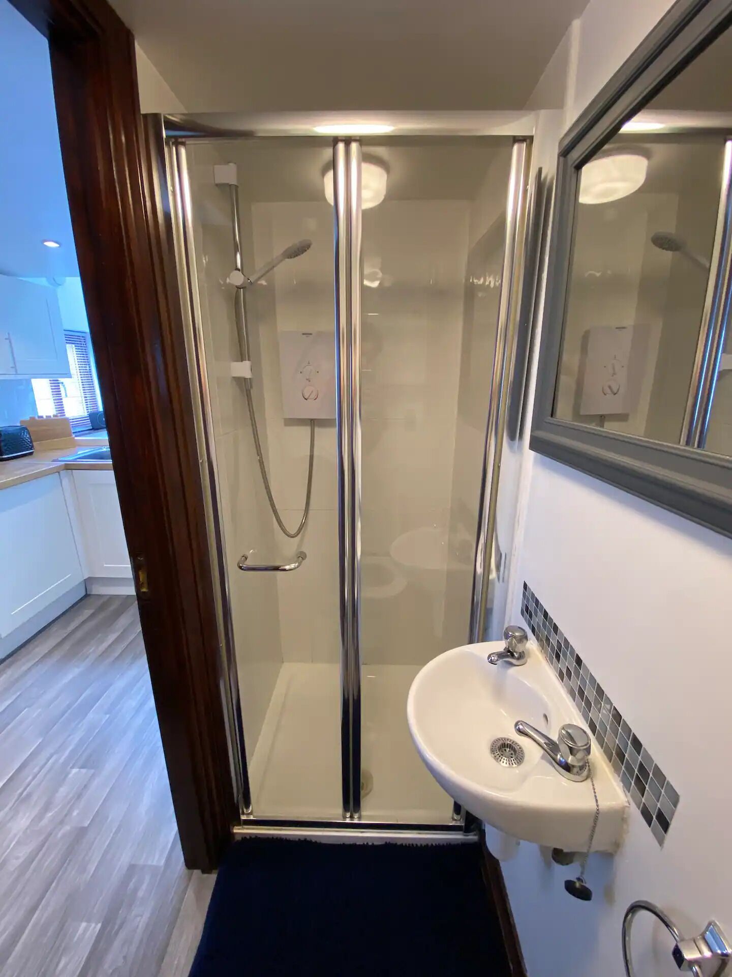 Shower, hair dryer