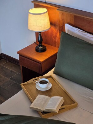 1 slaapkamer, een bureau, gratis wifi, beddengoed